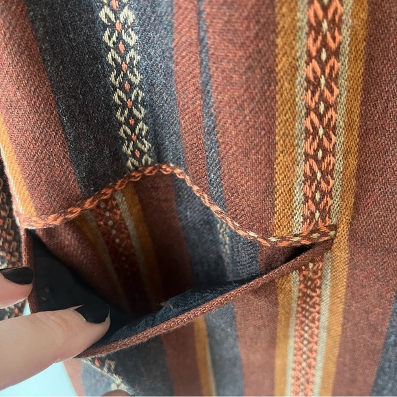 Wallis vintage one button retro western boho chic striped blazer women’s size 10 - Picture 4 of 11